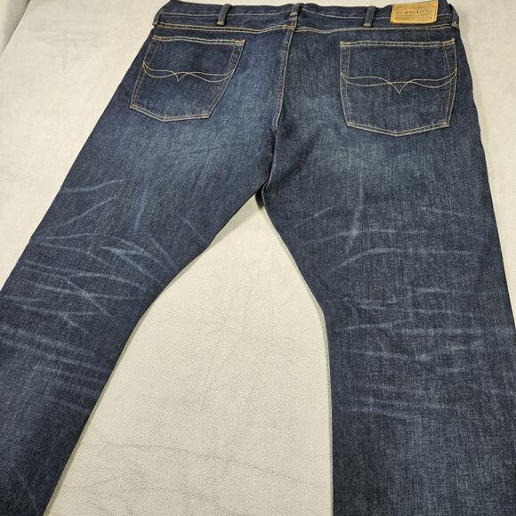 Polo Ralph Lauren Jeans Mens 40x30 Varick Slim Straight Dark Wash Denim Blue - Picture 9 of 14